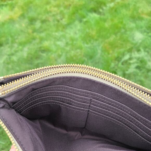 Coach Outlet F16109 Beige Double-Zip Wristlet in Signature Coated Canvas - Picture 8 of 15